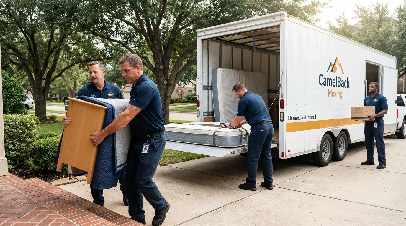 Crew loading residential truck for cross-state move from Junction City, KY